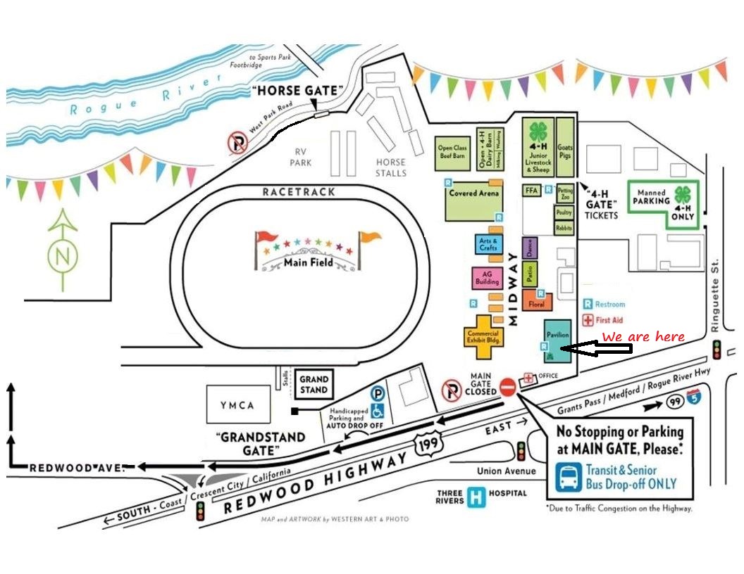 RGGC Gem Sale location on JoCo Fairgrounds map