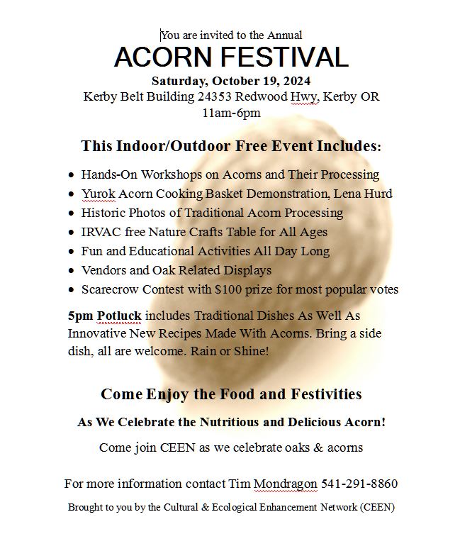 2024 Acorn Festival flyer