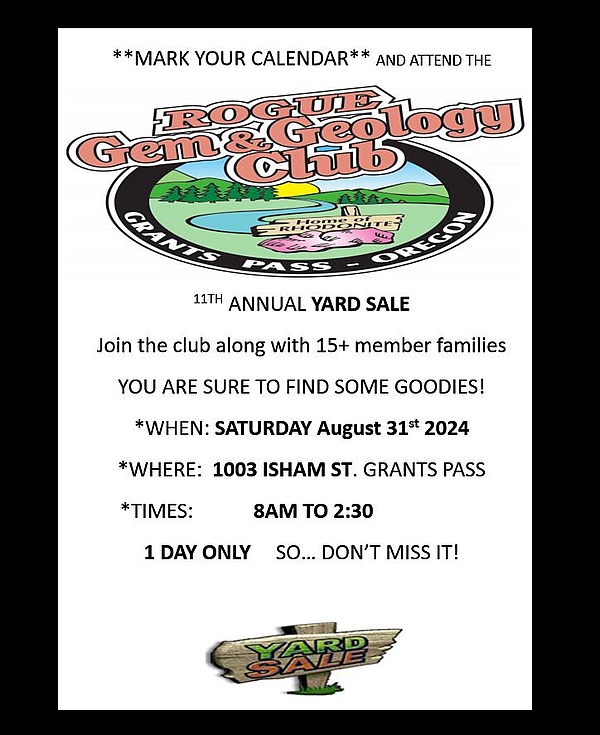 image of 11th annual RGGC Yard Sale Flyer