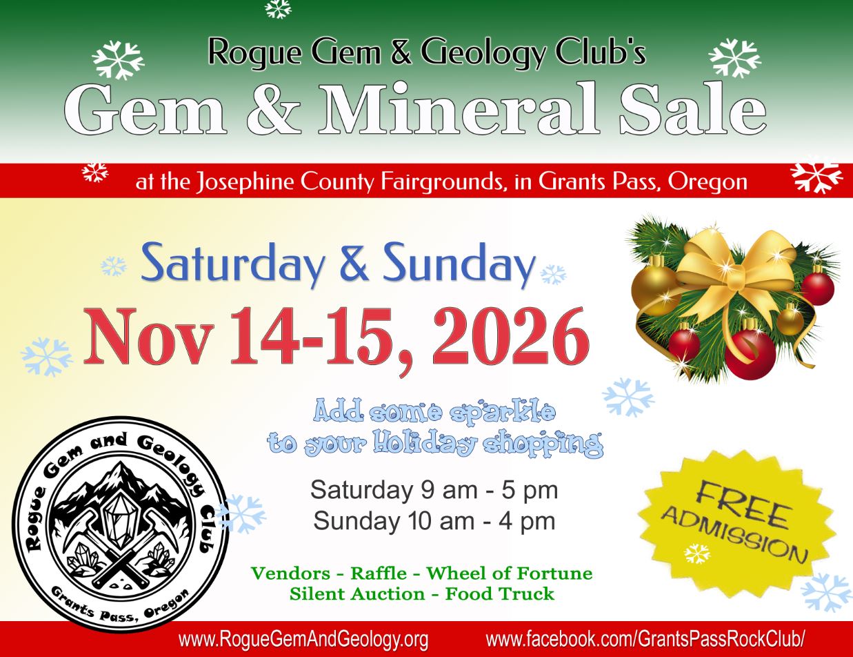 RGGC Fall 2026 Gem & Mineral Sale poster